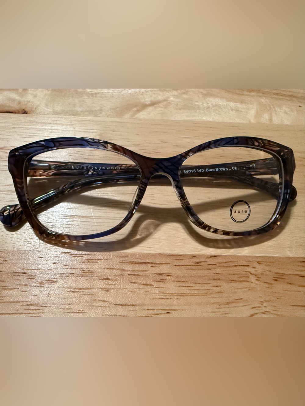Aura Blue-Brown Tortoiseshell Reading Glasses